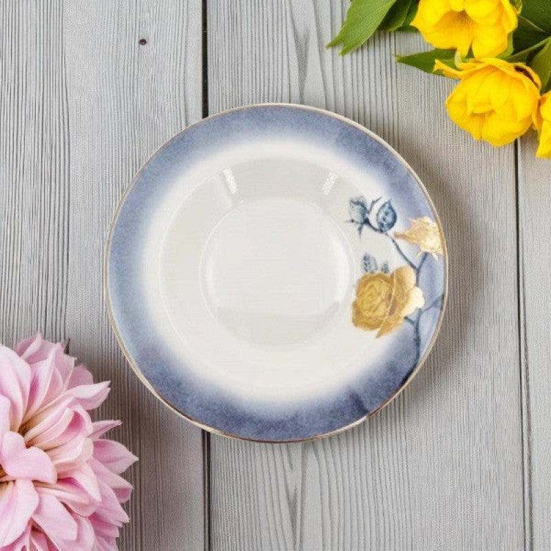 9 Inch Flower Porcelain Plate Angela 36c-MK118 | Elegant Dinner Plate Adornia Pakistan