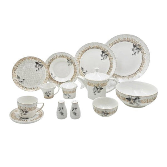 Angela Arabicword 47 Pcs Dinner Set MK240 | Elegant Porcelain Dinnerware for 6 Persons