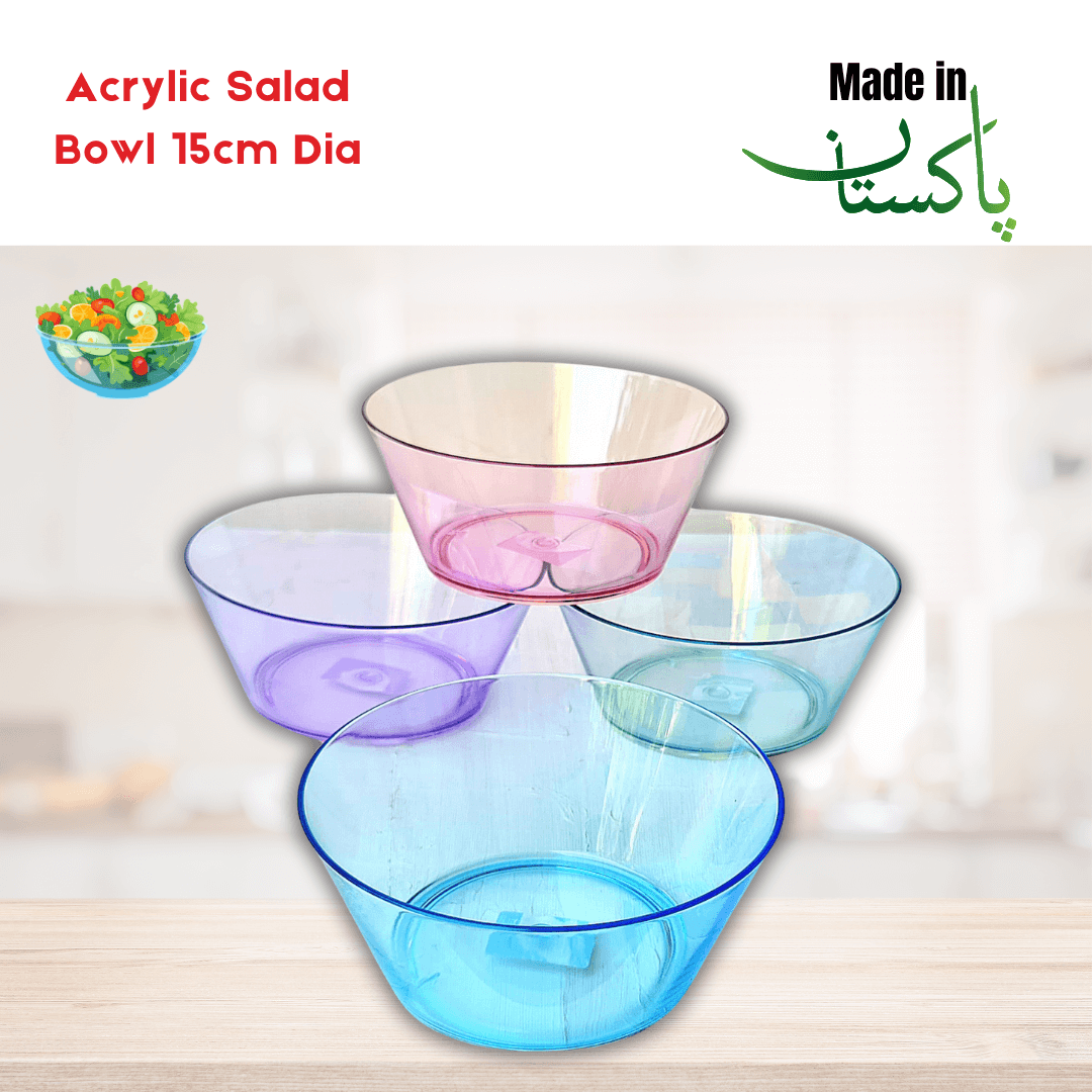 6 Pcs Acrylic Transparent Bowl