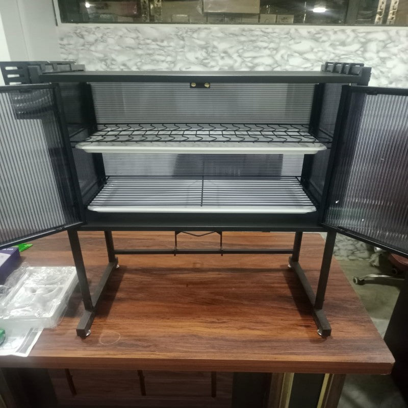 Microwave Stand With Storage Cabinets Dustproof Cupboards Dish Storage Racks Knife Tableware Storage Racks