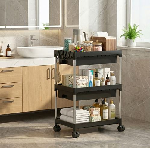 Modern Kitchen Drawer Stoarge Shelves Home Snack Trolleys Bathroom Living Room Storage Racks Movable Floor-Standing