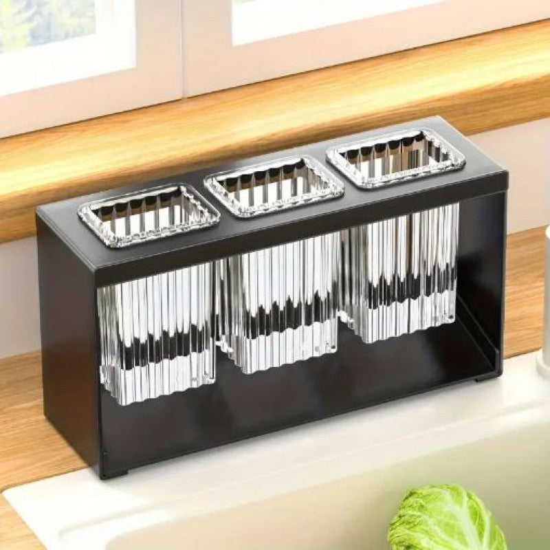 Multi-Functional Kitchen Utensil Organizer | Chopstick Holder & Compartments for Knives, Forks & Spoons