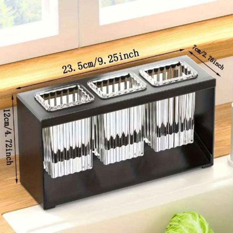 Multi-Functional Kitchen Utensil Organizer | Chopstick Holder & Compartments for Knives, Forks & Spoons