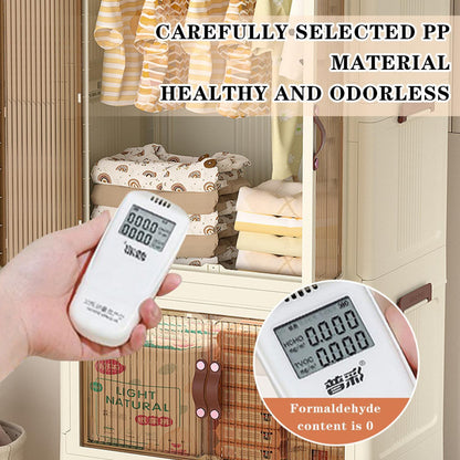 3 Layers Stylish Multi-Functional Storage Cabinet & Childrens Wardrobe, Portable Closet for Kids