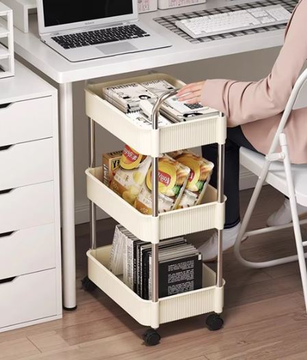 The GlideStack Slim Storage Utility Cart Narrow Trolley