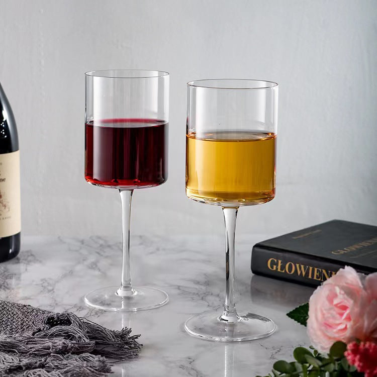 Creative Square Straight Crystal Wine Glass