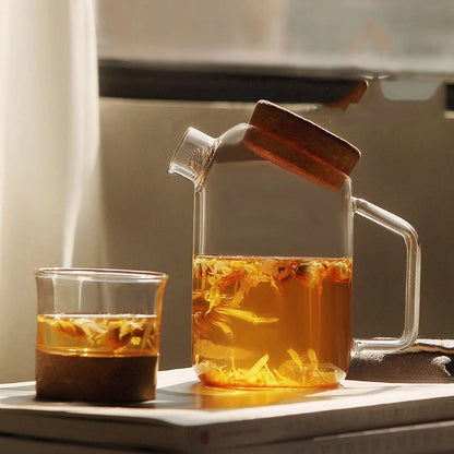 إبريق فلتر المياه المصنوع من زجاج البورسليكات 