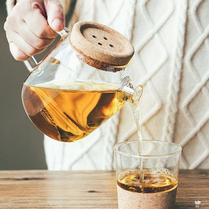 إبريق فلتر المياه المصنوع من زجاج البورسليكات 