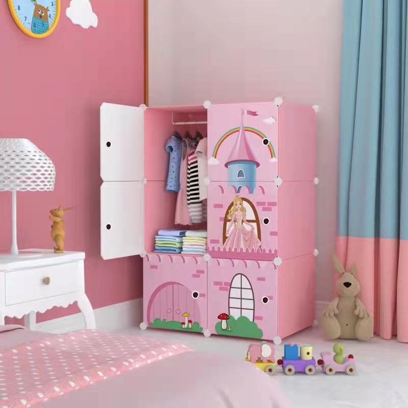 DIY Multipurpose Portable Wardrobe Cabinet Clothes Storage Organizer Almirah - 6 Cubes