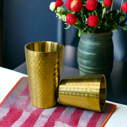 زجاج ذهبي ذو نسيج مطروق