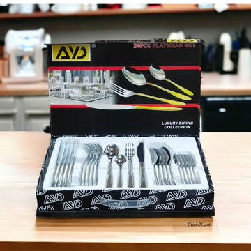 Ayd 24 Pcs Cutlery Set (Silver)