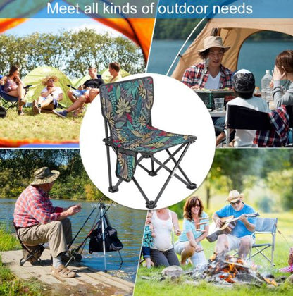 Portable Waterproof Fishing Folding Chair, Outdoor Camping Chair for Fishing Beach