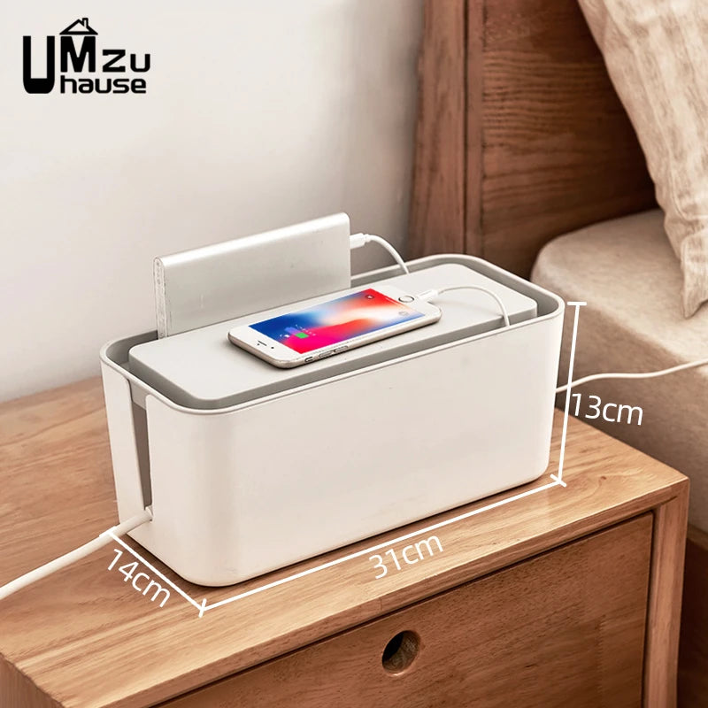 Power Socket Storage Box With Mobile Holder