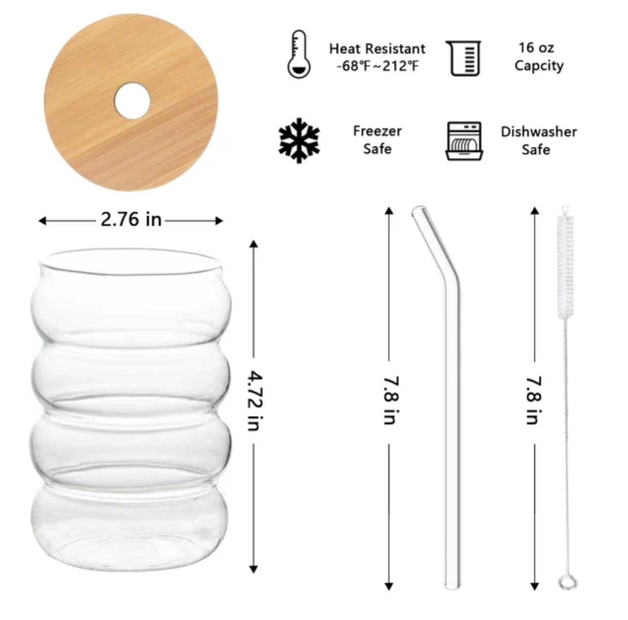 Transparent Drinking Glass Tumbler