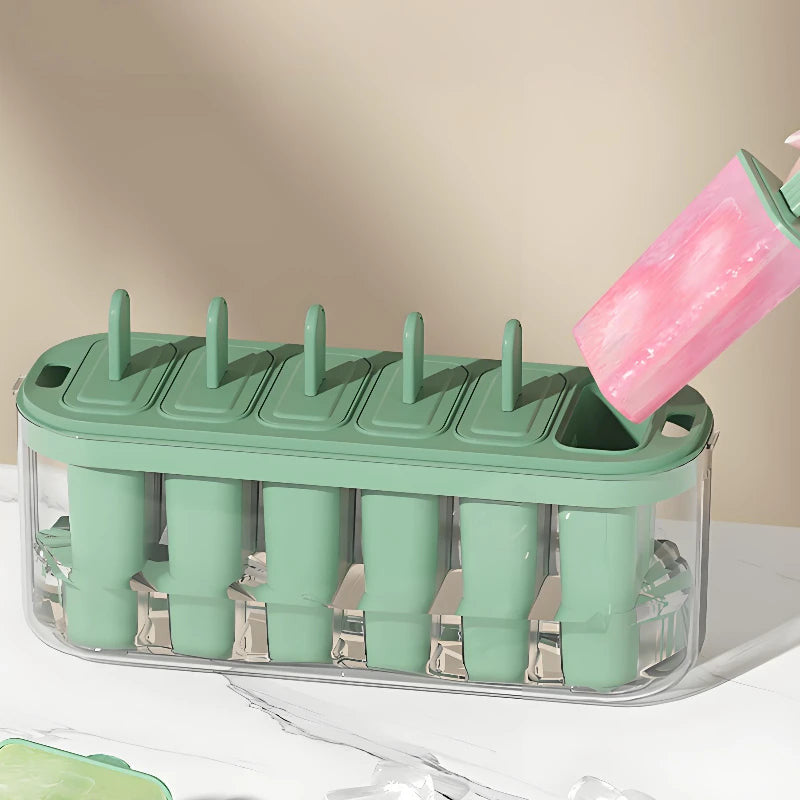 Handheld Popsicle Mold – Reusable Ice Cream Maker Tray