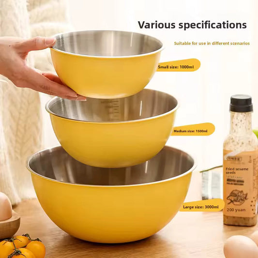 Stainless Steel Bowl – Multi-Purpose Mixing & Serving Bowl (Set of 3)