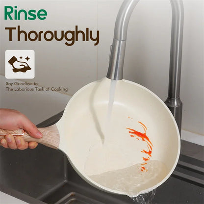 DONNOR 15-Piece Non-Stick Cookware Set | Premium Aluminum Pots & Pans with Glass Lids | Induction & Gas Compatible