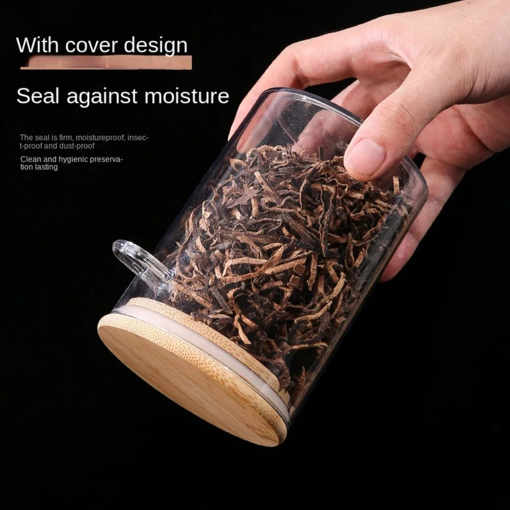 Transparent Airtight Spice & Snack Jars with Lids & Spoons