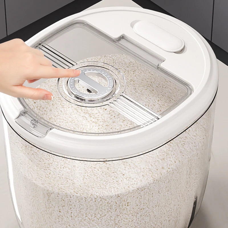 Acrylic Kitchen Rice Storage Box – Airtight Food Container for Grains & Pulses