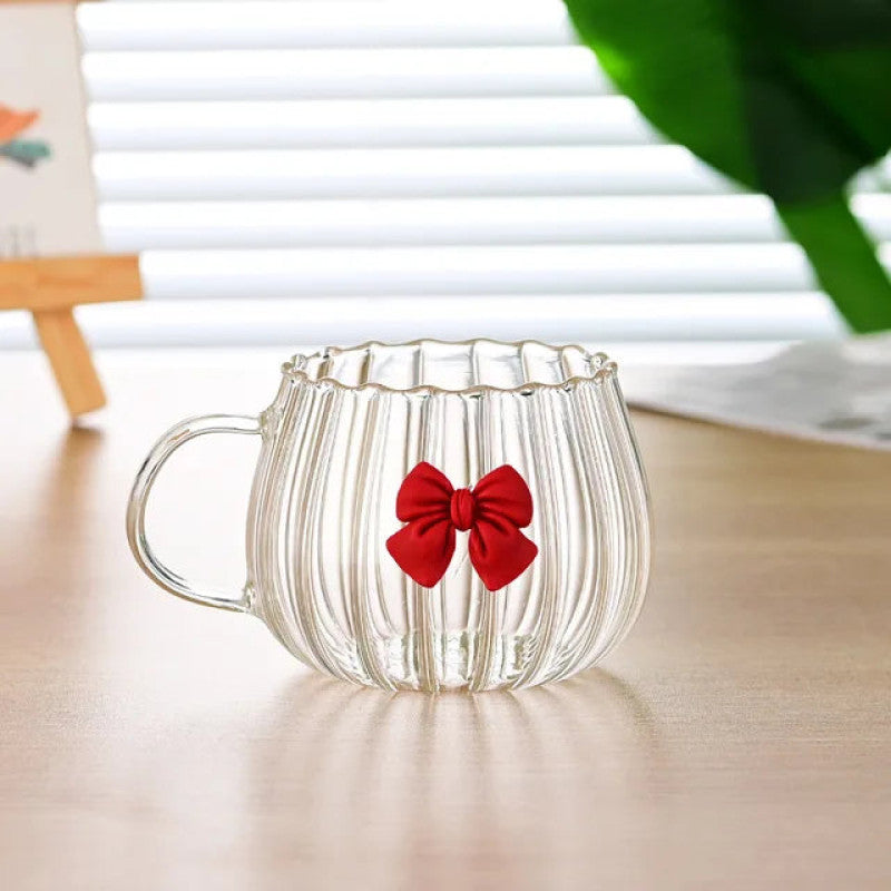 BélléBow Elegant Glass Mug – Premium Tea & Coffee Cup | Adornia.pk