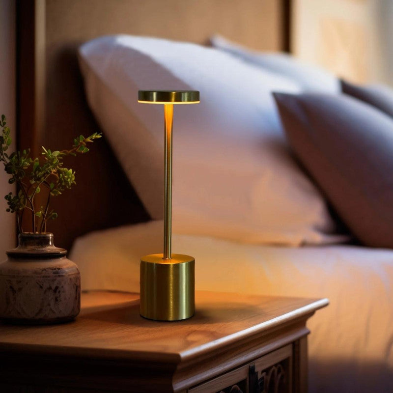 Seek Modern Rechargeable Table Lamp – Slim Metal Body with LED Light