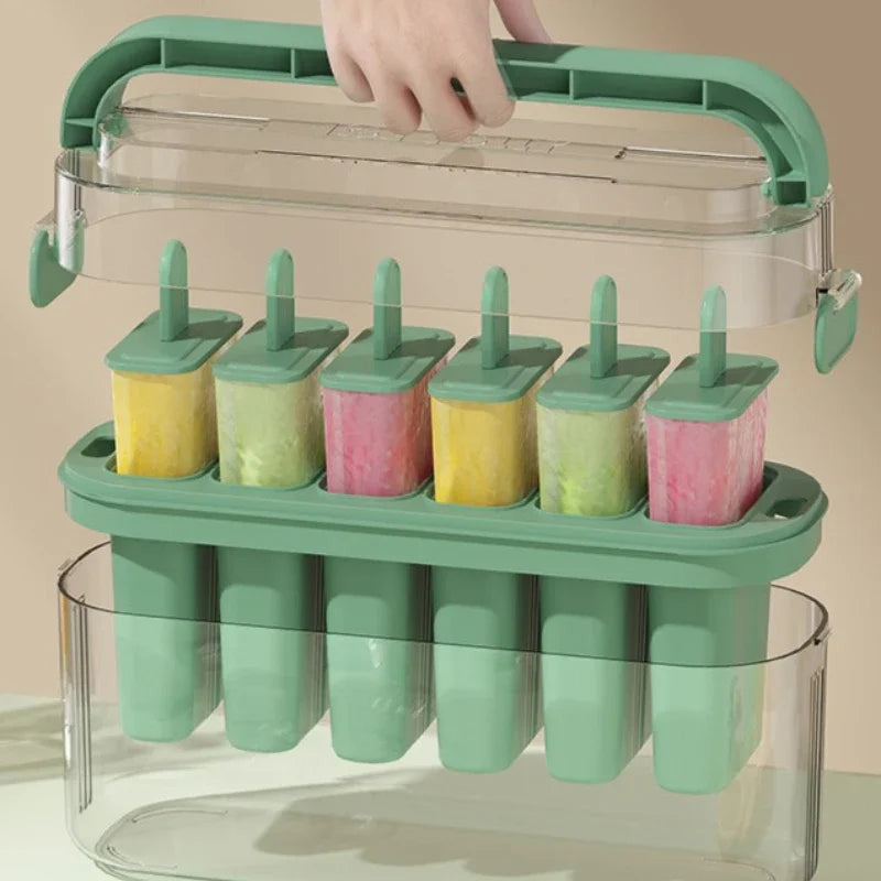 Handheld Popsicle Mold – Reusable Ice Cream Maker Tray