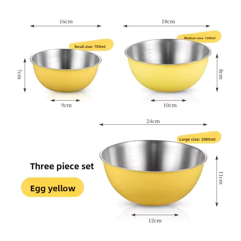 Stainless Steel Bowl – Multi-Purpose Mixing & Serving Bowl (Set of 3)