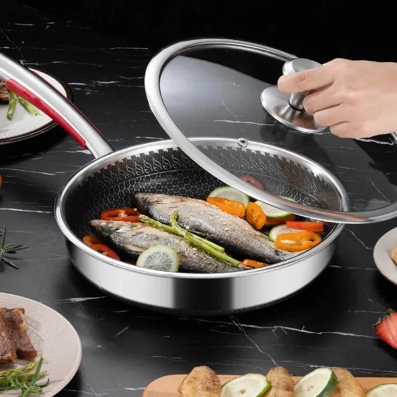 Stainless Steel Non-Stick Frying Pan – Honeycomb