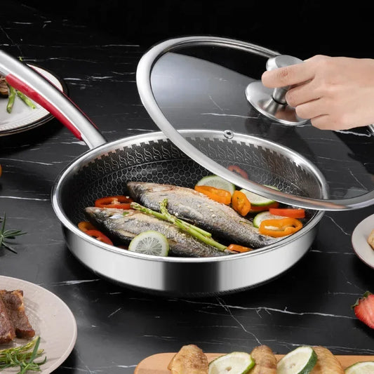 Stainless Steel Non-Stick Frying Pan – Honeycomb