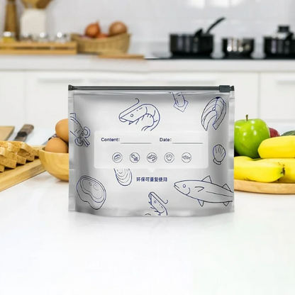 FreezeMate Resealable Foil Zip Bags (10 Pcs)