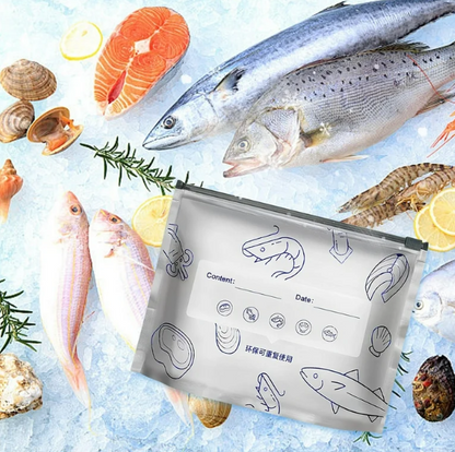 FreezeMate Resealable Foil Zip Bags (10 Pcs)