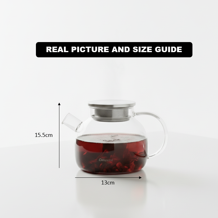 Borosilicate Glass Teapot with Stainless Infuser