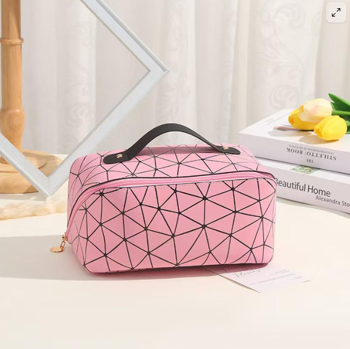 Diamond PU Travel Cosmetic Pouch