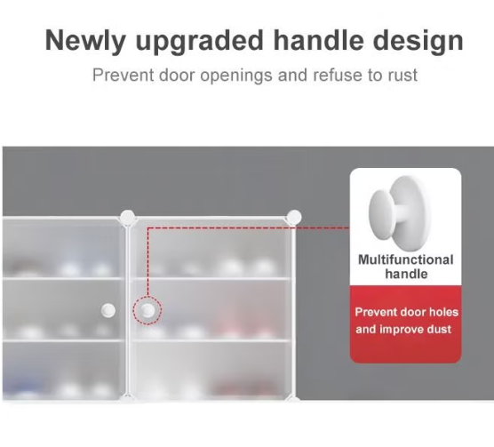 Shoe Rack Hinge Door Black, White - 4 Layer, 6 Layer