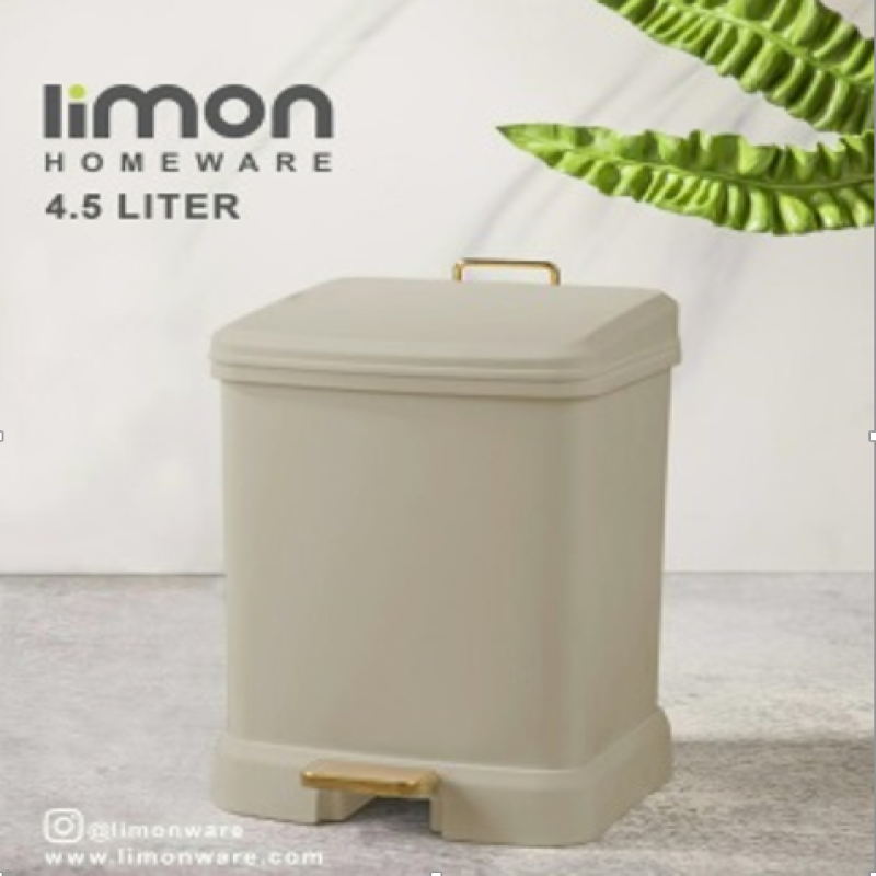 Limon Smart Bin 4.5L Pedal-Operated Trash Can with Detachable Inner Basket – Compact Waste Bin for Home & Office | Adornia.pk