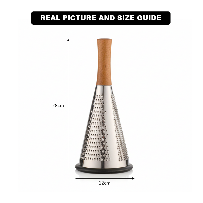 Stainless Steel 3-Sided Grater with Wooden Handle (2118) by Limon