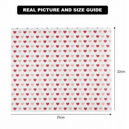 Printed Food Wrapping Wax Paper Sheets (50 Pcs)