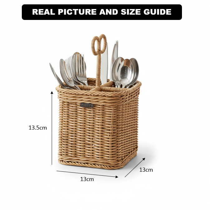 Woven Handmade Cuttlery Holder (51078) by Ziba