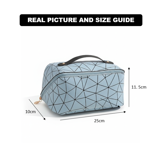 Diamond PU Travel Cosmetic Pouch