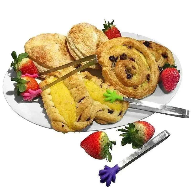 Colorful Silicone Food Clip with Stainless Steel Handle