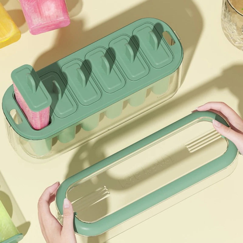 Handheld Popsicle Mold – Reusable Ice Cream Maker Tray
