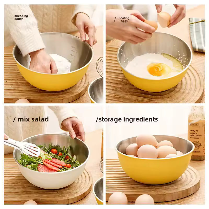 Stainless Steel Bowl – Multi-Purpose Mixing & Serving Bowl (Set of 3)