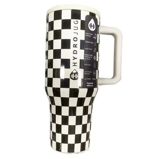 Traveler Hydro Jug | 32oz | White & Black Check