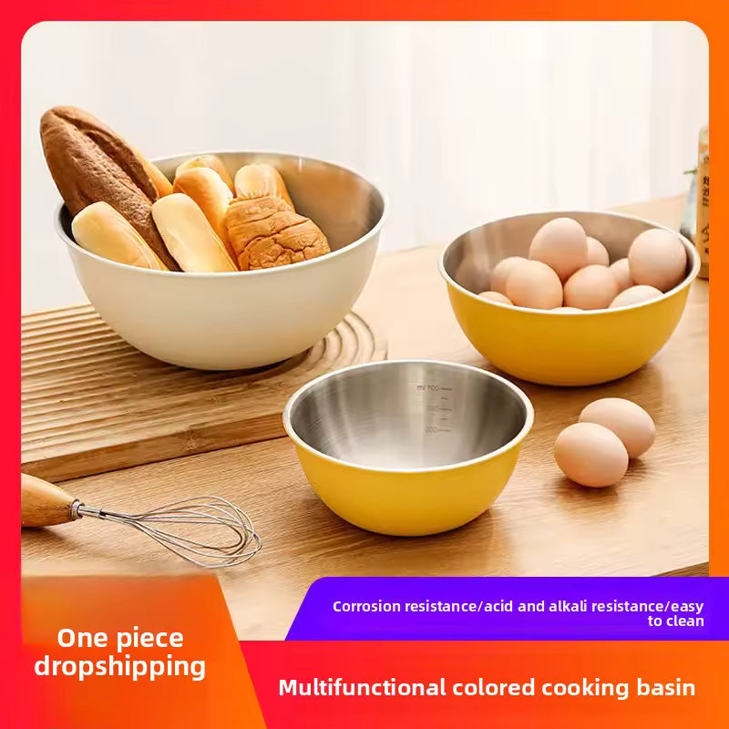 Stainless Steel Bowl – Multi-Purpose Mixing & Serving Bowl (Set of 3)