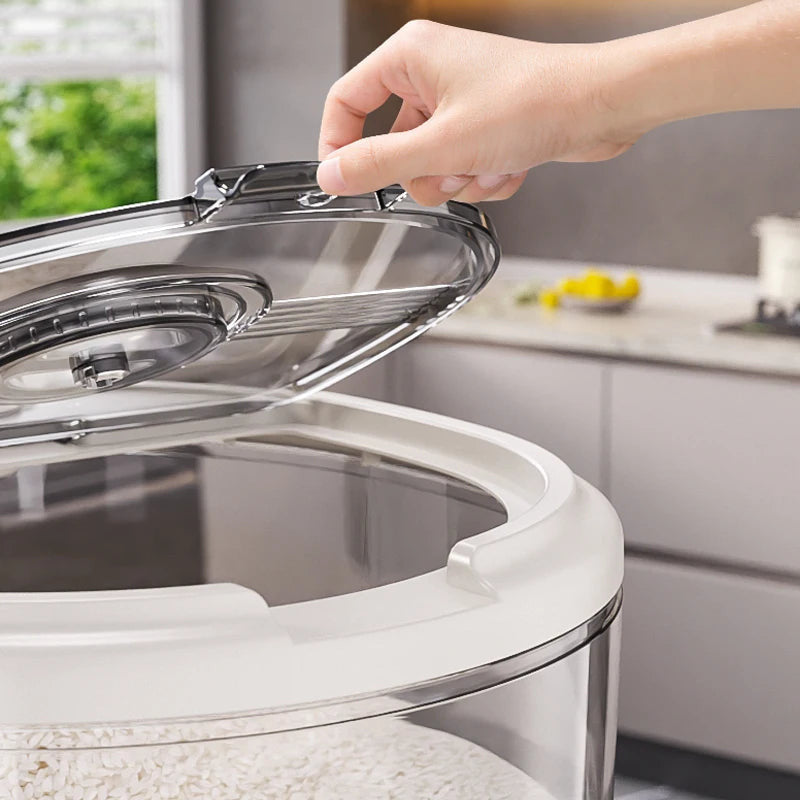 Acrylic Kitchen Rice Storage Box – Airtight Food Container for Grains & Pulses