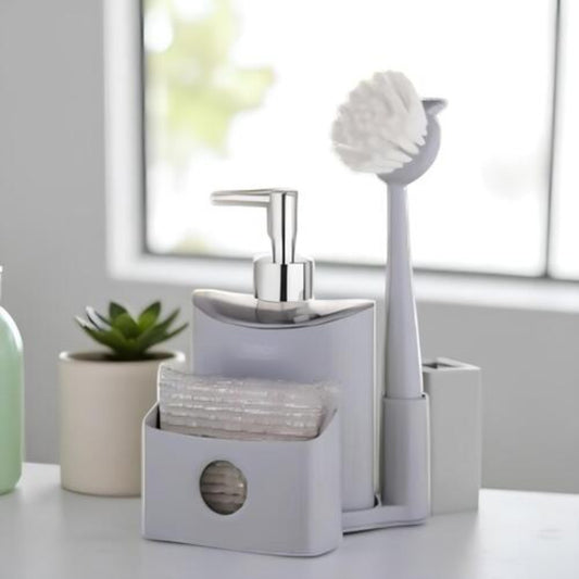 Limon Dishwashing Liquid Dispenser Set of 3 – Stylish Soap Dispenser Bottles for Kitchen & Sink Organization | Adornia.pk