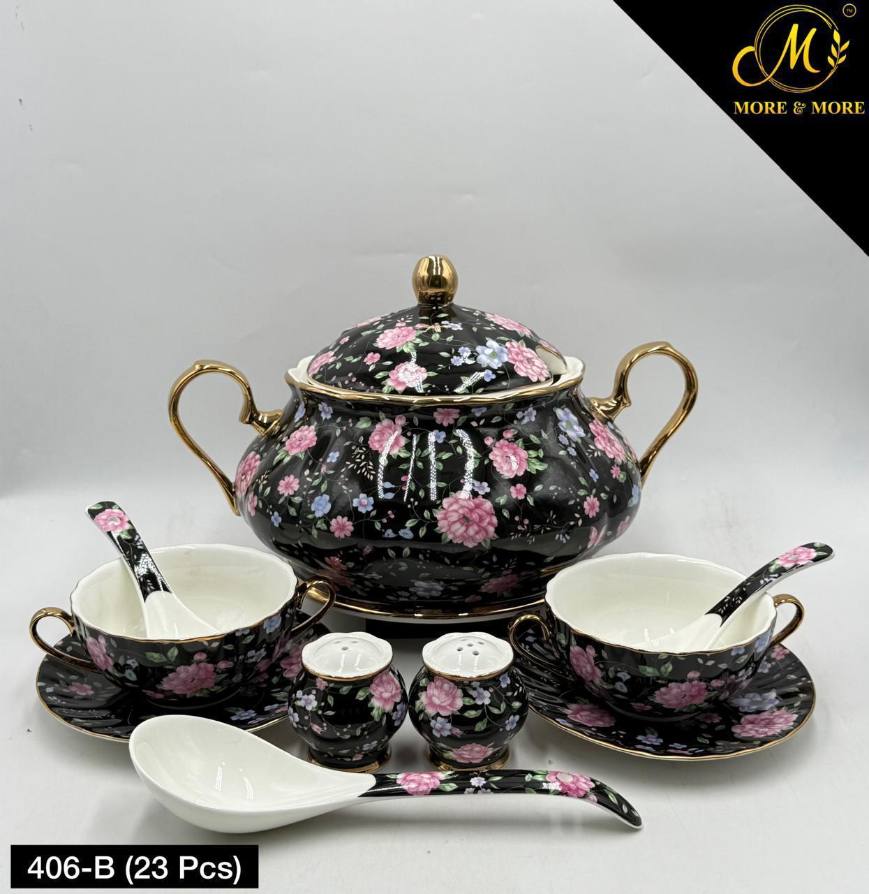 Royal Albert Style 23-Pcs Soup Set 406-F - B