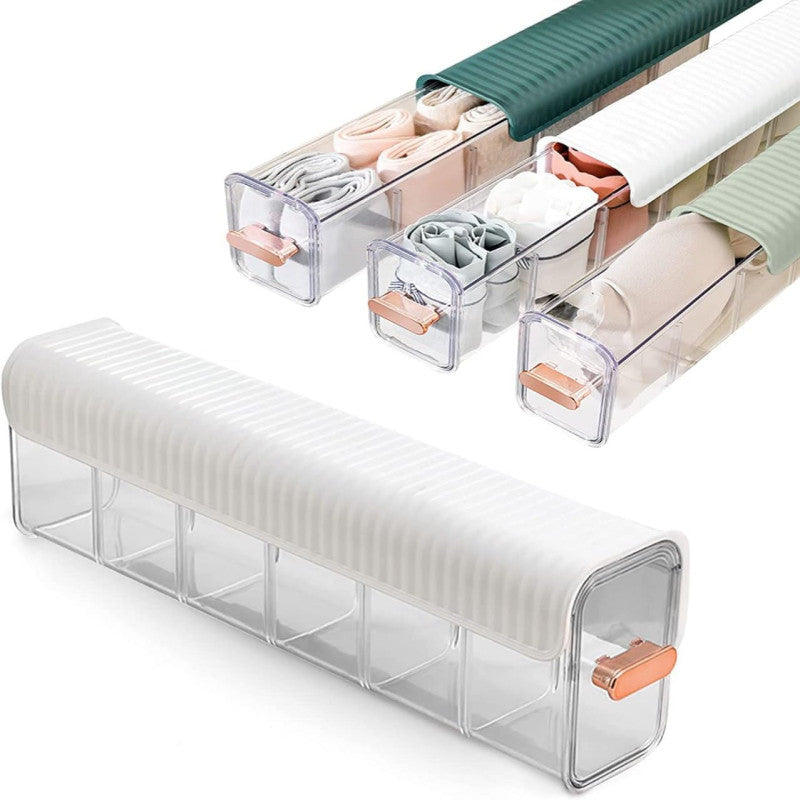 Clear Wall Mounted Storage Box Closet Organizer, Multifunctional Storage Box for Clothes, Socks, Ties