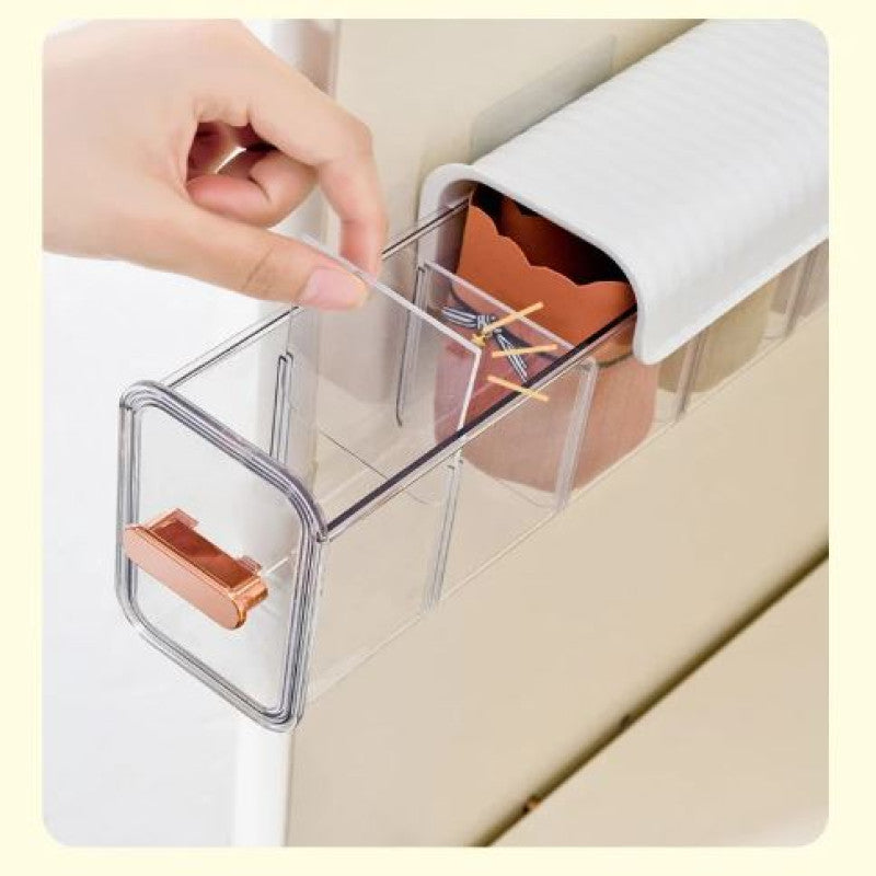 Clear Wall Mounted Storage Box Closet Organizer, Multifunctional Storage Box for Clothes, Socks, Ties