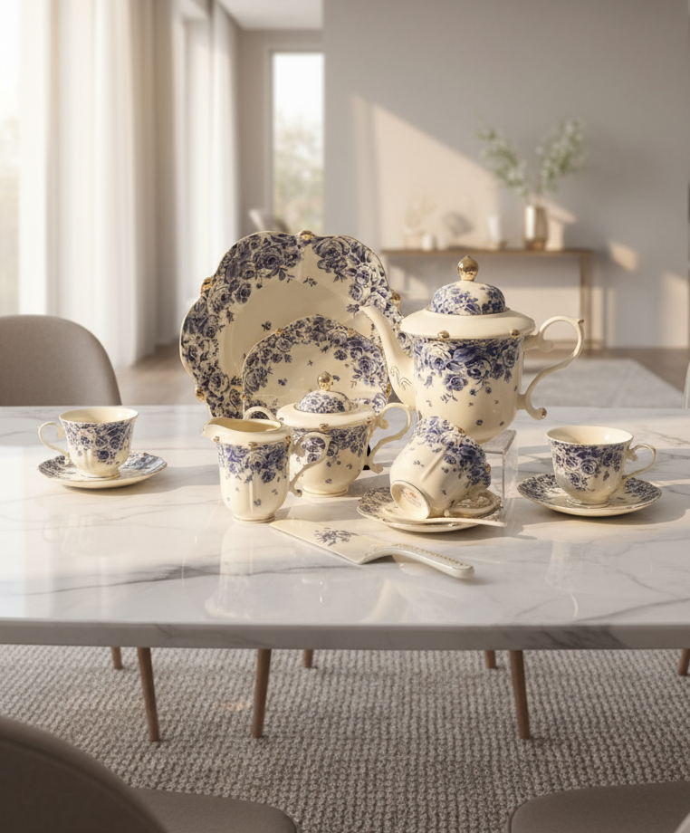 Royal Albert Style Tea Set – Design : KY415